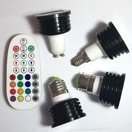 4W E14/GU10/E26/E27/B22 RGB LED Spotlight Dimmable/Music-Controlled /Remote-Controlled /Decorative LED light AC 85-265V