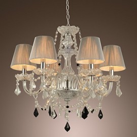 Chandelier Crystal Luxury Modern 1 Tiers Living 6 Lights
