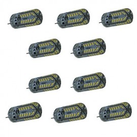 10PCS G4 48LED SMD3014 140-160LM DC12V Warm White/White/Natural White Decorative / Waterproof LED Bi-pin Lights