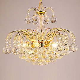 European-Style Luxury 3 Light Chandelier With Crystal Balls