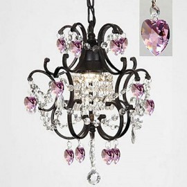 MAX:60W Traditional/Classic Crystal Painting Metal Chandeliers Bedroom / Dining Room / Study Room/Office / Hallway