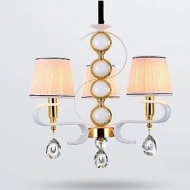 New Fabric Chandelier 3 Light Modern Minimalist High-Grade Lamp 110V or 220V