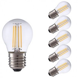 3.5W E27 LED Filament Bulbs P45 4 COB 350/400 lm Warm White / Cool White AC 220-240 V 6 pcs