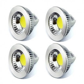 Superior MR16 Led Lamp Bright COB Down Llight 60 Beam Angle White/Warm AC/DC 12V UL Listed (4 Pieces)