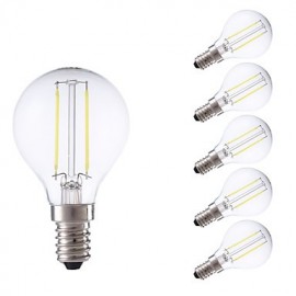 2W E14 LED Filament Bulbs P45 2 COB 250 lm Warm White / Cool White AC 220-240 V 6 pcs