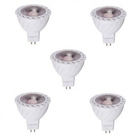 5pcs MR16 5W LED Spotlight COB Warm /Cool White Decorative COB LED Recessed Lighting(12V)