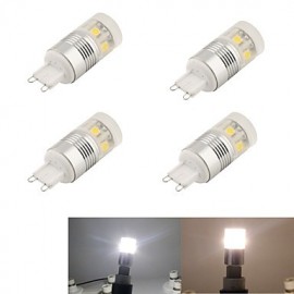 4PCS G9 3W 11*SMD5050 220LM White Corn Bulbs (AC220-240V)