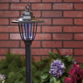 Purple and White Light LED Solar Light Mosquito Zapper Stake Light