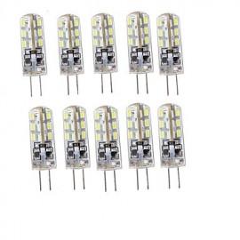 10PCS G4 1.5W SMD 24*3014 Warm White / Cool White LED Decorative Lights DC12