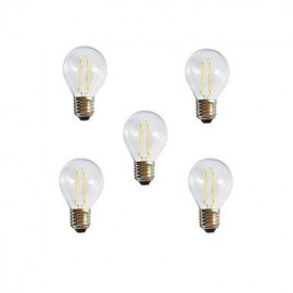 5pcs A60 2W E27 250LM 360 Degree Warm/Cool White Color Edison Filament Light LED Filament Lamp (AC85-265V)