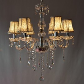 Modern Luxury 6 Lights Chandelier In Crystal Decoration