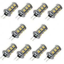 10PCS G4 18LED SMD5050 200-300LM Warm White/White Decorative DC12V LED Bi-pin Lights