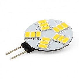 3W G4 LED Light Round 15 SMD 5730 for Car Camper Home Warm / Cool White DC 12-24V (1 piece)