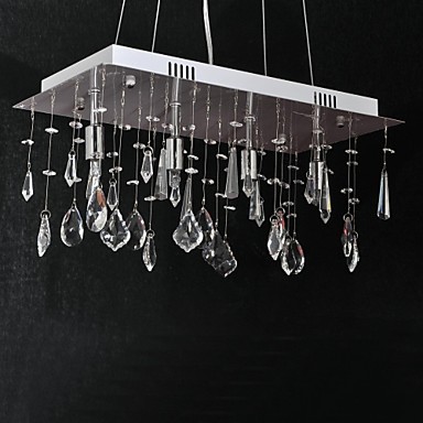 40W Traditional/Classic Crystal Chrome Metal Chandeliers Living Room ...