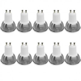 3W GU10 LED Spotlight MR16 1 COB 380LM lm Warm White / Cool White Dimmable / Decorative AC 100-240 / AC 110-130 V 10 pcs