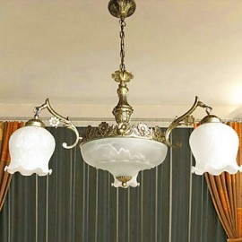 Max 60W Traditional/Classic Painting Chandeliers Living Room / Bedroom / Dining Room