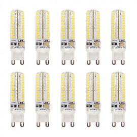 3.5 G9 LED Bi-pin Lights T 64 SMD 2835 3202-340 lm Warm White/ Cool White Dimmable / Waterproof AC110V/ AC220V 10 pcs