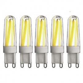 5Pcs 5W Dimmable G9 LED Bulb Lights 350lm Warm White / Cool White (AC200-240V)