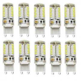 10PCS G9 57LED SMD3014 300-450LM Warm White/White /Natural White Decorative/Waterproof DC/AC10-20V LED Bi-pin