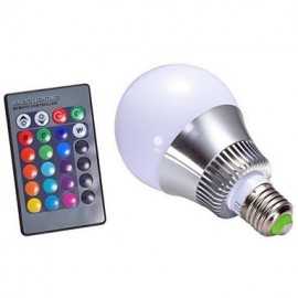5W AC85-265V E14 / GU10 / E26/E27 / B22 LED Smart Bulbs A60(A19) 1 High Power LED 500 lm RGB Dimmable / Remote-Controlled / Decorative V 1 pcs