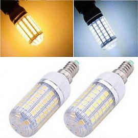 1 pcs E14 15W 69LED SMD 5050 1200 LM 2800-3500/6000-6500 K Warm White/Cool White Corn Bulbs AC 220