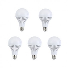 9W E26/E27 LED Globe Bulbs A60(A19) 15 SMD 5630 330-360 lm Warm White / Natural White Decorative AC 220-240 V 5 pcs