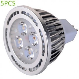5 pcs GU5.3(MR16) 6W 4 SMD 540 LM Warm White / Cool White MR16 Decorative Spot Lights AC 85-265 / AC 12 V