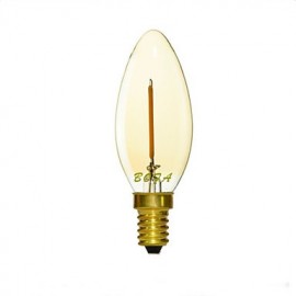 E12 E14 E26 E27 2200K-3000K 50-100Lm 110V 220V 1W 1LED Dimmable Retro Imitation Tungsten Filament LED Candle Light