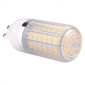 G9 15W 60x5730SMD 1500LM 2800-3200K /6000-6500K Warm White/Cool White Light LED Corn Bulb with Striped Cover (AC110/220V)