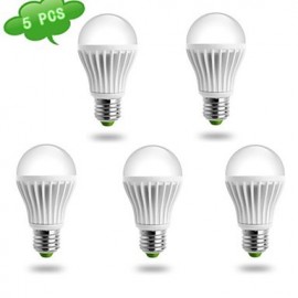 5 pcs E26/E27 10W 1 COB 980 LM Cool White A60(A19) LED Globe Bulbs AC 85-265 V