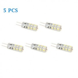 1.5W G4 LED Filament Bulbs 24 100 lm Warm White / Cool White DC 12 V 5 pcs