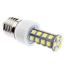 Dimmable E27 6W 30xSMD5050 400-500LM 5500-6500K Natural White Light LED Corn Bulb (85-265V)