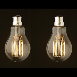 2PCS 8W B22 LED Filament Bulbs G60 8 COB 800 lm Warm White Dimmable AC 220-240 AC 110-130 V