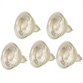 5pcs 5W MR16(GU5.3) Dimmable Warm/Cool White Color LED Spotlight COB Spot Light for Home AC220-240V