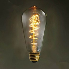 E27 40W ST64 Winding Edison Retro Decorative Light Bulb