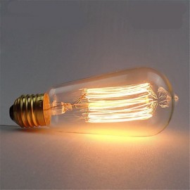 ST58 40W E27 Vintage Retro Incandescent Filament Edison Lamp Bulb(AC220-240V)