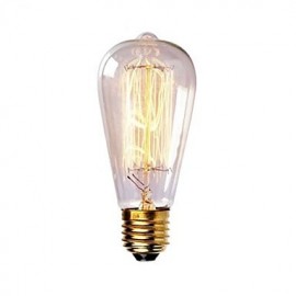 ST58 60W E27 Vintage Retro Incandescent Filament Edison Lamp Bulb(AC220-240V)