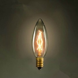 E14 25W C35 Burning Tip Of The Yellow Light 220V Edison Light Bulb Small Lo Lo Retro Retro Light Source