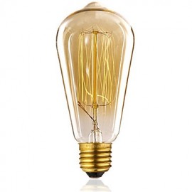 ST64 60W Vintage Antique Edison Style Incandescent Clear Glass Light Lamp Bulb(AC220-240V)