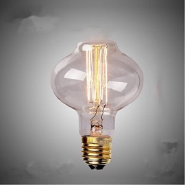E27 AC220-240V 40W Silk Carbon Filament Incandescent Light Bulbs L80 Around Pearl