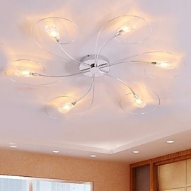 Max 10W Modern/Contemporary Bulb Included Electroplated Chandeliers / Flush Mount Living Room / Bedroom / Dining Room