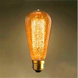 ST64 E27 60w 350-450ML Warm Yellow Retro Retro Bar Decorative Light Bulb