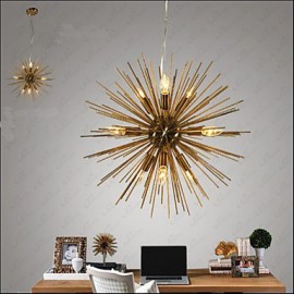 Retro Imitation Copper Creative line 10 Lights Chandeliers