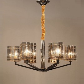 6 Light Modern/ Contemporary Single Tier Chandelier Light for Living Room, Bedroom, Dining Room Lamp