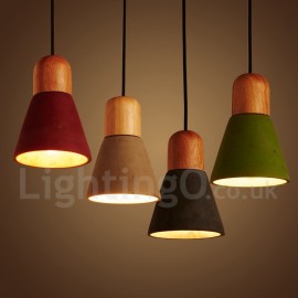 Modern/ Contemporary Wood Multi Colors Concrte Dining Room Bedroom Pendant Light for Study Room/Office Lamp