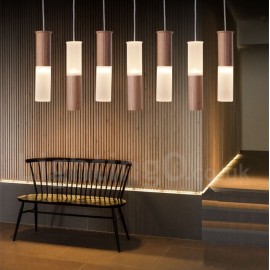 Modern/ Contemporary 7 Light LED Wooden Pendant Light for Living Room Bedroom Dining Room Kitchen