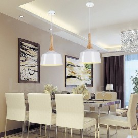 Modern/ Contemporary Dining Room Wood Metal Pendant Light