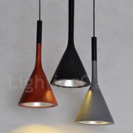 1 Light Vintage Concrte Pendant Light for Dining Room, Living Room, Bedroom, Kitchen Lamp