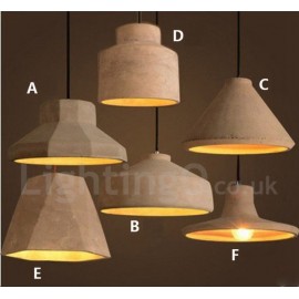 Modern/ Contemporary Concrte Single Light Pendant Light for Dining Room Living Room Bedroom Lamp