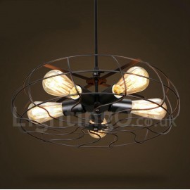 Retro / Vintage Dining Room 5 Light Pendant Light for Dining Room Bedroom Lamp